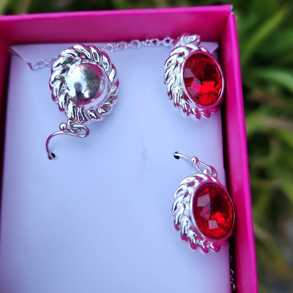 NEW! JANUARY - Birthstone Necklace & Earring  Set -  January - Picture 12 of 12